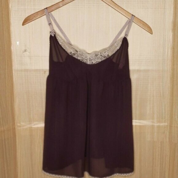 Victoria's Secret Womens Purple Semi Sheer Babydoll Medium - Picture 1 of 8